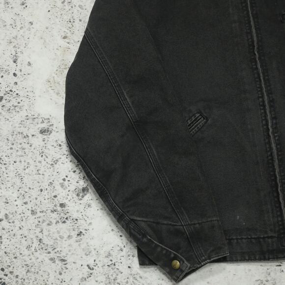RARE Vintage Carhartt J43 ONX Onyx Faded Black Detroit Jacket Size Medium - Picture 9 of 16